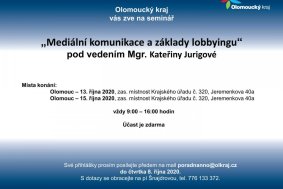 Seminář „Mediální komunikace a základy lobbyingu“