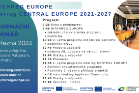 Společný Infoden pro žadatele a zájemce o účast ve 2. výzvě INTERREG EUROPE a/anebo Interreg CENTRAL EUROPE 2021-2027