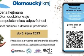 Prodlužujeme sběr přihlášek do soutěže Cena hejtmana Olomouckého kraje za společenskou odpovědnost