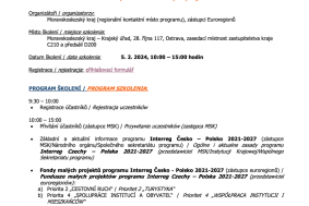  Školení a konzultace k programu INTERREG Česko-Polsko 2021-2027, včetně Fondu malých projektů