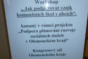 Workshop na téma &quot;Jak podporovat vznik komunitních škol v obcích&quot;