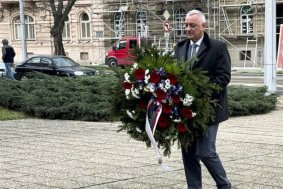 Hejtman Josef Suchánek uctil památku T. G. Masaryka