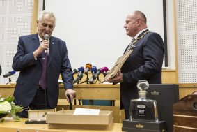 Prezident Miloš Zeman zahájil návštěvu Olomouckého kraje