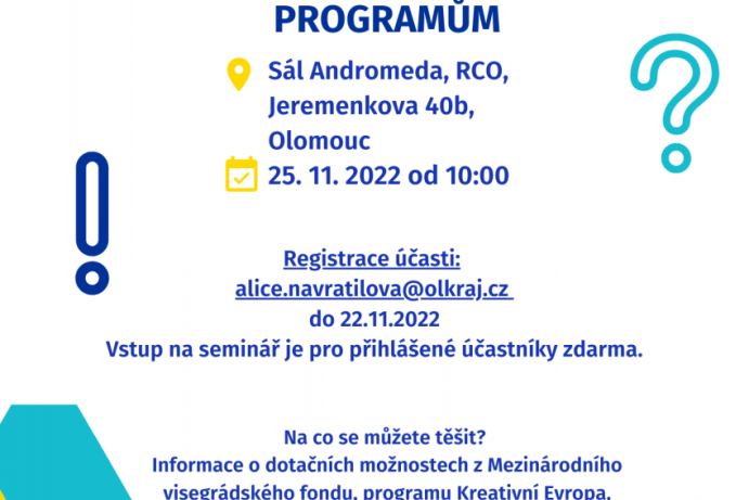 Seminář k evropským dotačním programům