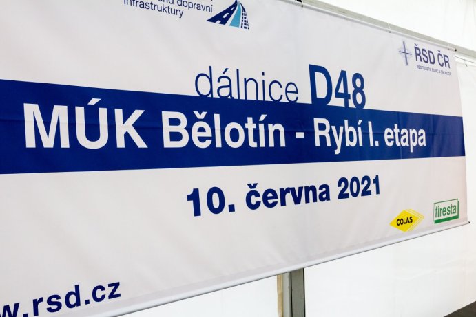 ŘSD včera zahájilo stavbu dálnice Bělotín - Rybí