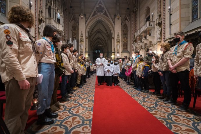 Mše svatá s předáním Betlémského světla Foto: Pavel Langer