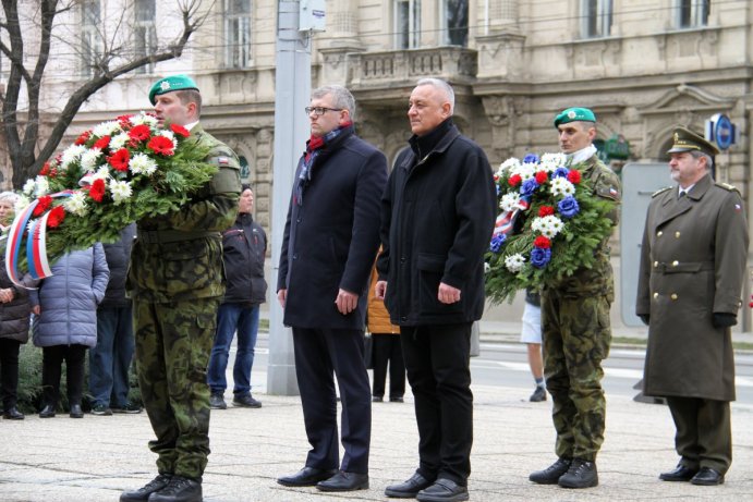 Zástupci Olomouckého kraje uctili památku T. G. Masaryka