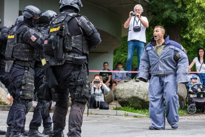 Dětský den se složkami IZS nabídl policejní koně i zásah celníků