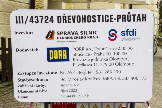 Dřevohostice dokončily opravu silnice