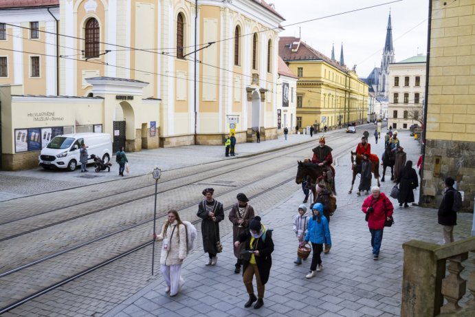 Tři králové popřáli v Olomouci šťastný nový rok