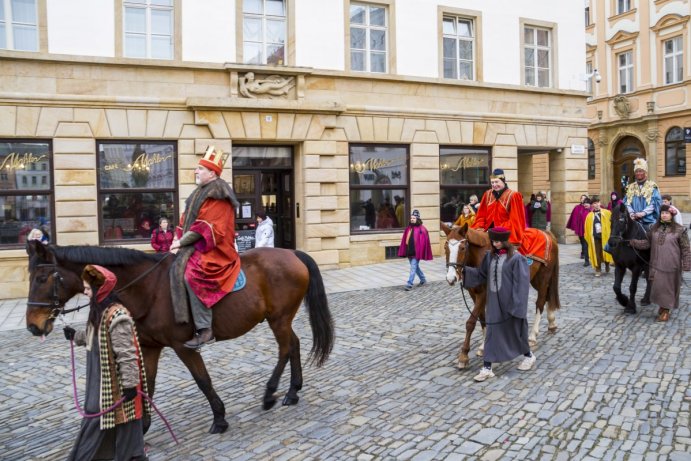 Tři králové popřáli v Olomouci šťastný nový rok