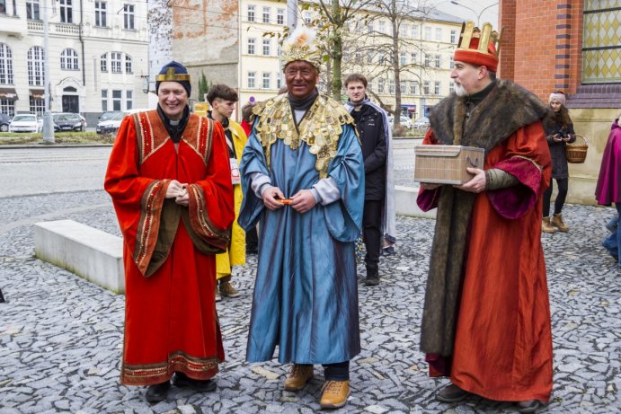 Tři králové popřáli v Olomouci šťastný nový rok