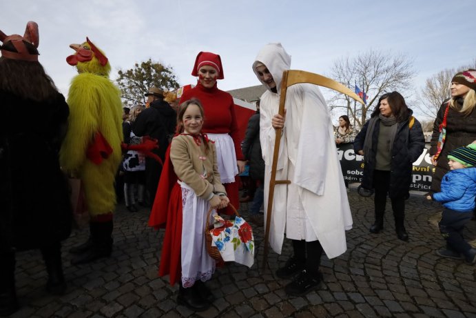 Ve Velké Bystřici bylo veselo. Konal se tam tradiční masopust