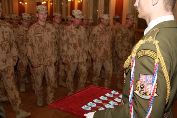 Slavnostní ceremoniál vojáků z 23. základny vrtulníkového letectva Edvarda Beneše v Přerově