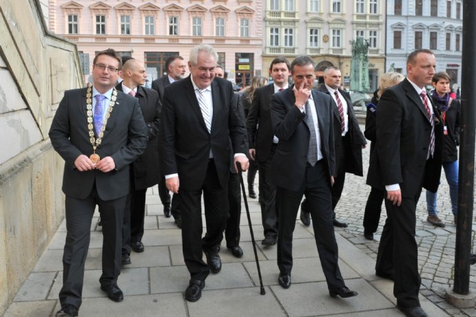 setkání prezidenta republiky s představiteli města Olomouce