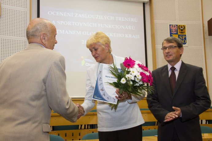 Trenéři a sportovní funkcionáři získali ocenění hejtmana Olomouckého kraje