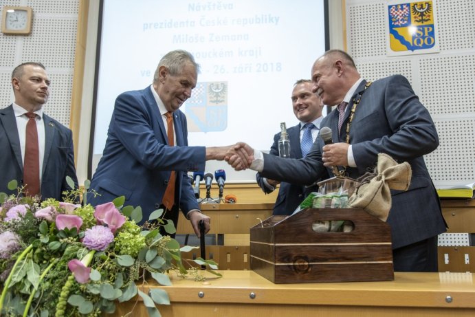 Prezident Miloš Zeman na návštěvě v Olomouckém kraji