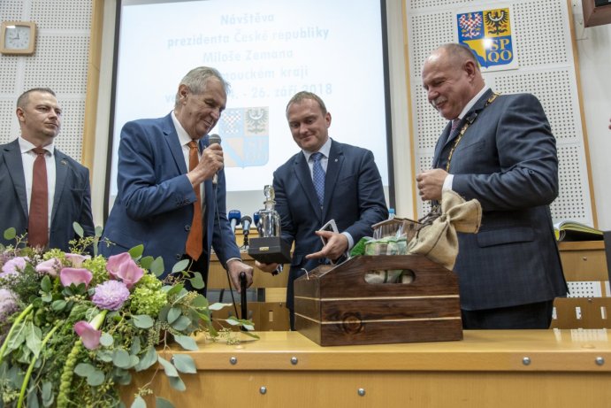 Prezident Miloš Zeman na návštěvě v Olomouckém kraji