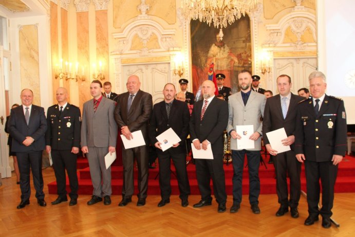 Slavnostní shromáždění policistů z olomouckého ředitelství