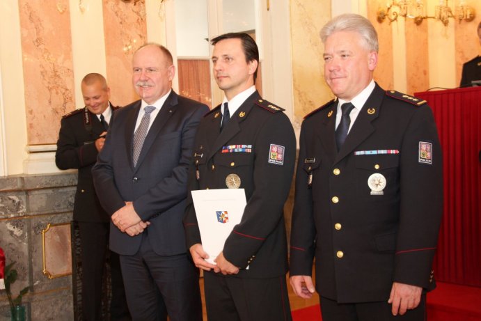 Slavnostní shromáždění policistů z olomouckého ředitelství