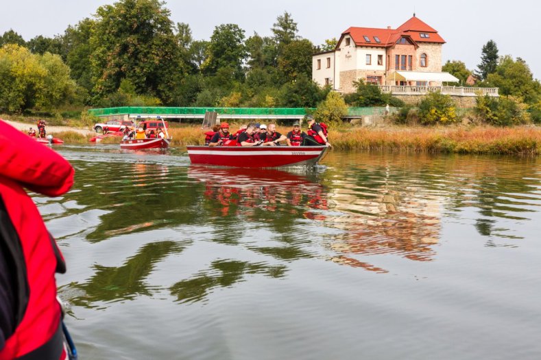 Velké krajské cvičení na Plumlově: Tématem byla protržená hráz nádrže