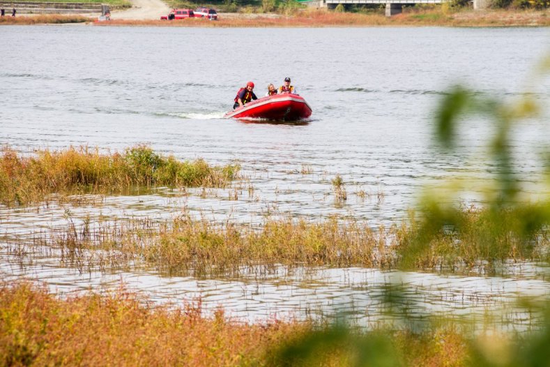 Velké krajské cvičení na Plumlově: Tématem byla protržená hráz nádrže