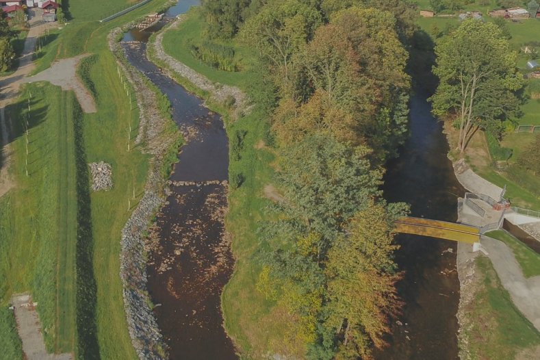 Na Desné dokončili unikátní projekt. Obsahuje také rybochody     Foto: Povodí Moravy