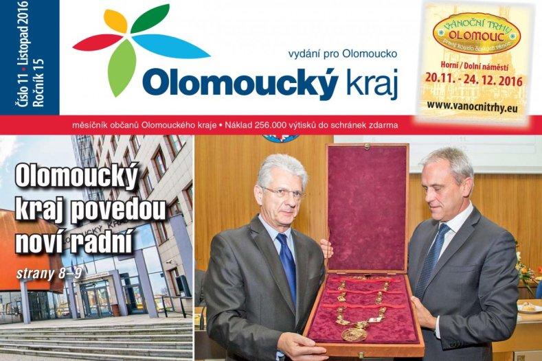 Listopadové vydání měsíčníku Olomoucký kraj