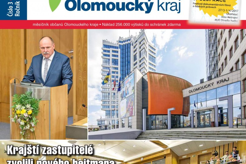 Březnové vydání měsíčníku Olomoucký kraj