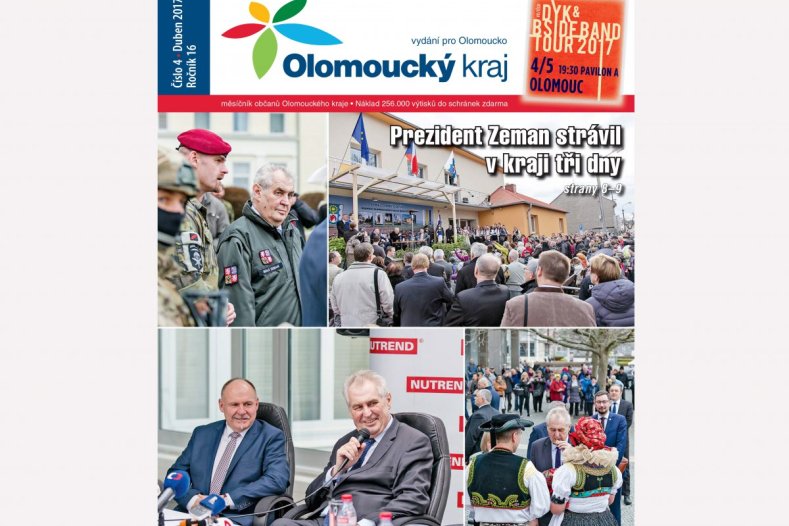 Dubnové vydání měsíčníku Olomoucký kraj