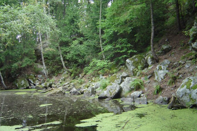 Chrastický hadec, zatopený lom