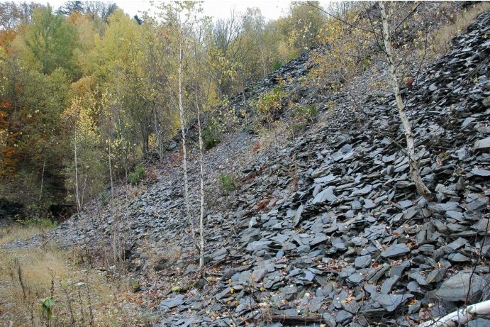 Velká Střelná - štoly, pohled na odval