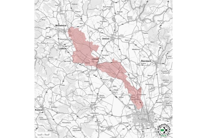 Mapa ptačí oblasti Litovelské Pomoraví