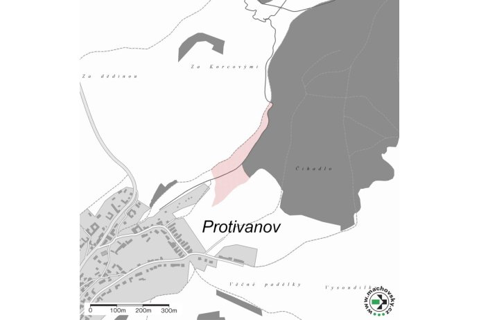 Mapa evropsky významné lokality Protivanov