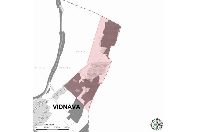 Mapa evropsky významné lokality Vidnava