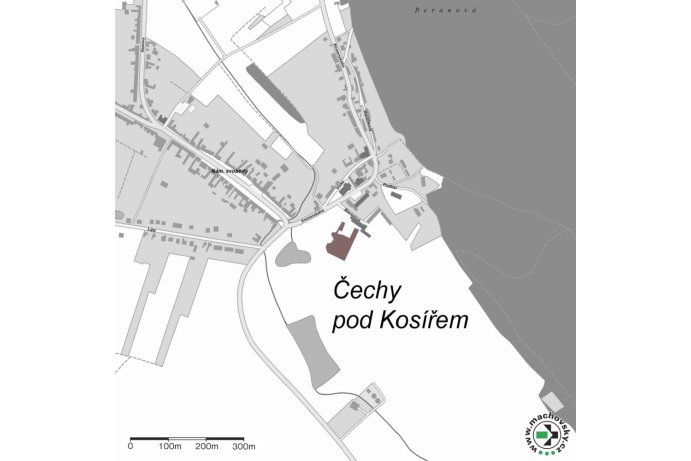 Mapa evropsky významné lokality Čechy pod Kosířem