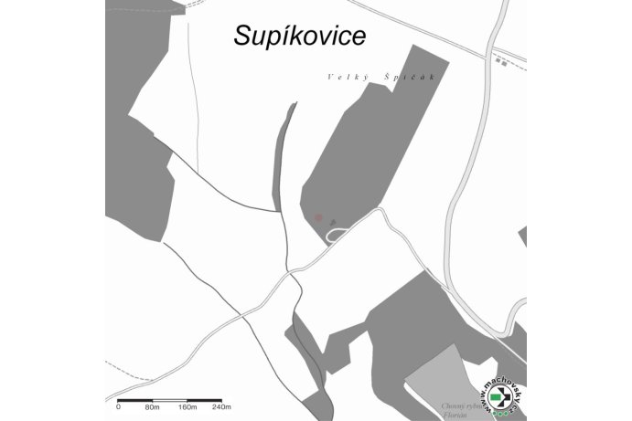 Mapa evropsky významné lokality Na Špičáku