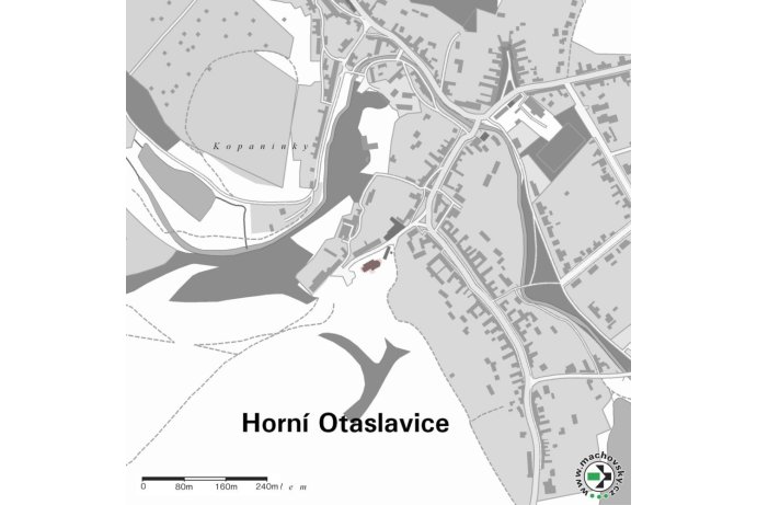 Mapa evropsky významné lokality Otaslavice - kostel